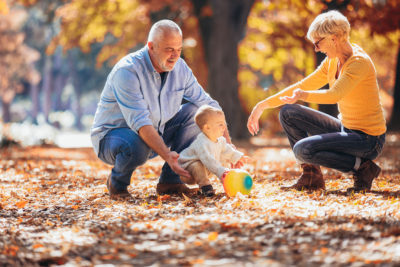 One of the fall activities to do with your grandkids is enjoy the leaves