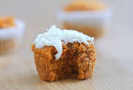 One of the healthy dessert recipes in this post is carrot cake cupcakes