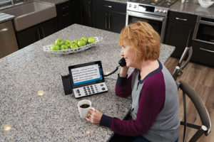 A captioned telephone makes a wonderful holiday gift idea for people with hearing loss.