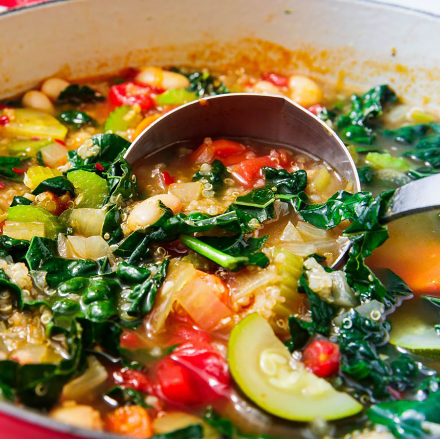 One of the homemade soup recipes on this list is quinoa vegetable soup