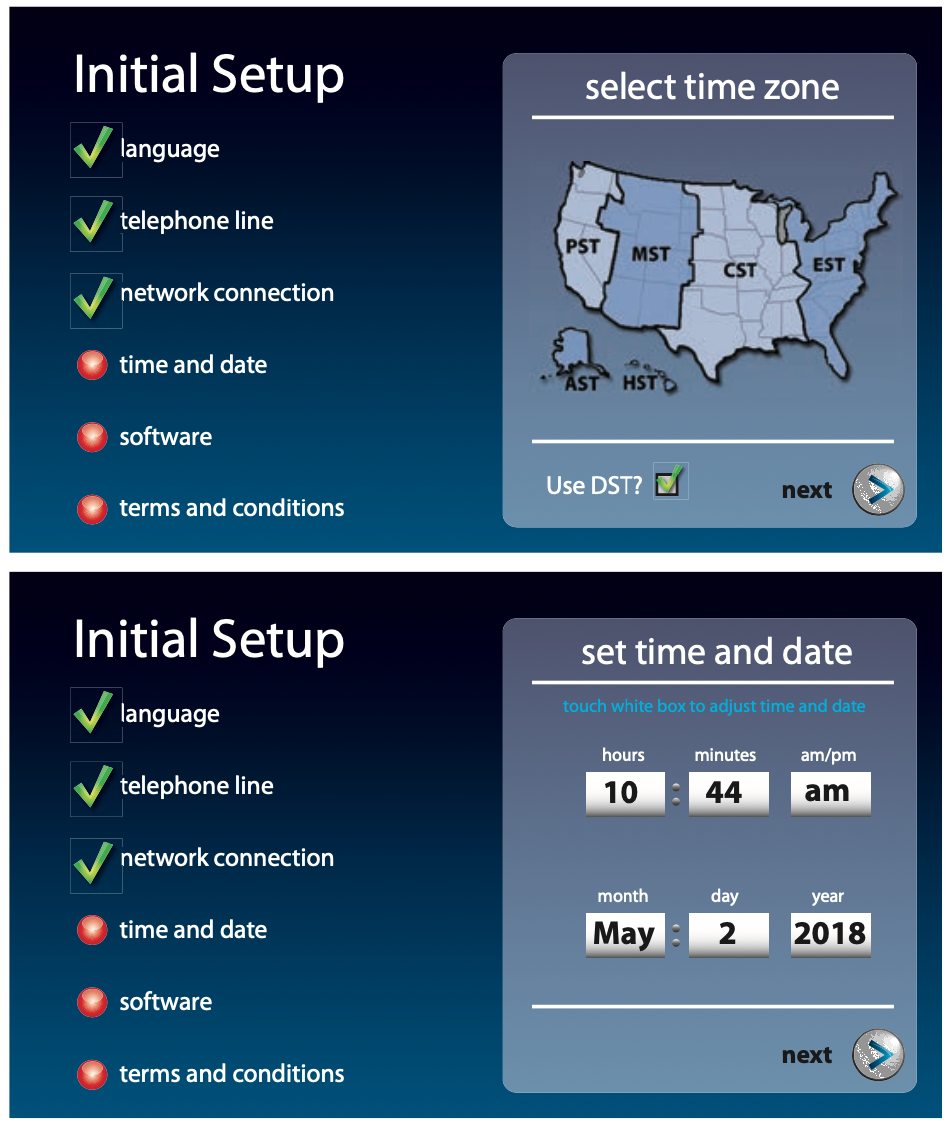 CapTel 2400i: Adjusting the Time Zone