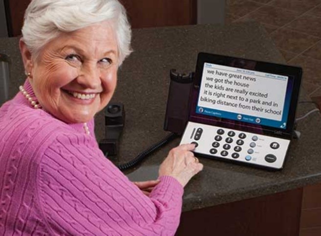 A captioned telephone for hearing loss allows people to read along with their phone conversations and never miss a word.