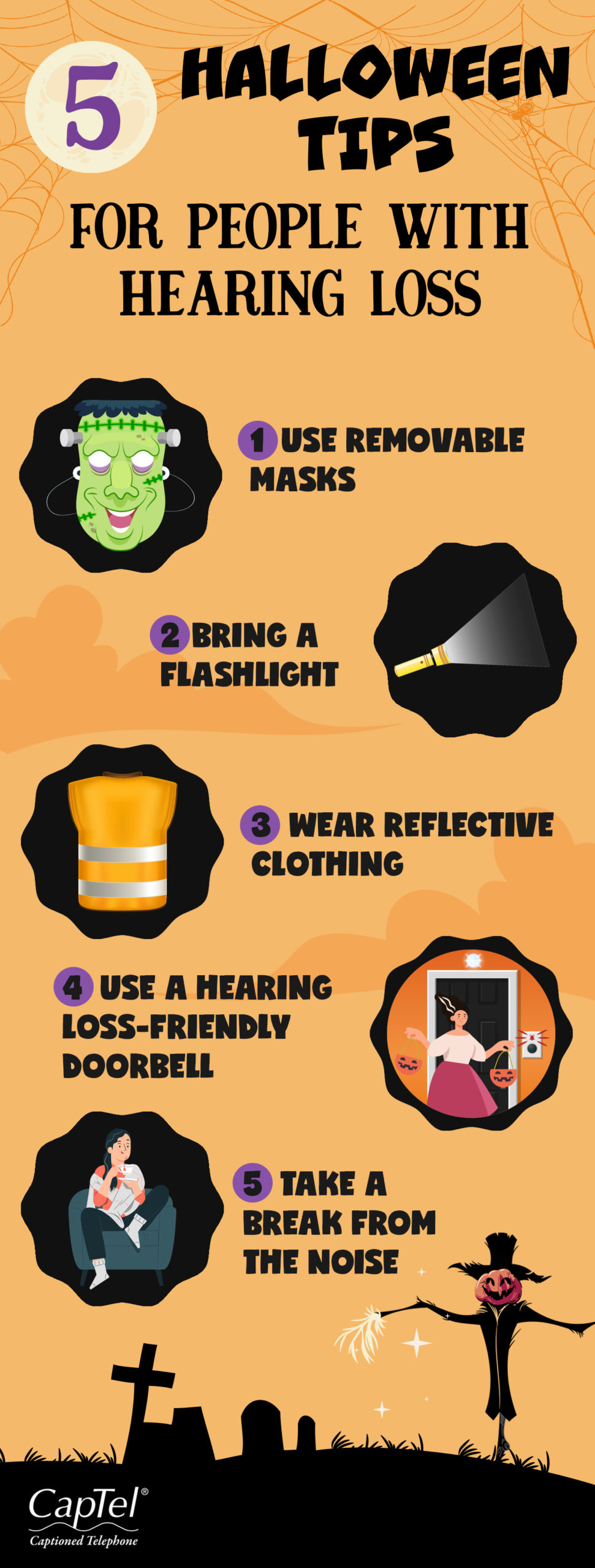 Celebrating Halloween with hearing loss is easy with a few accommodations.