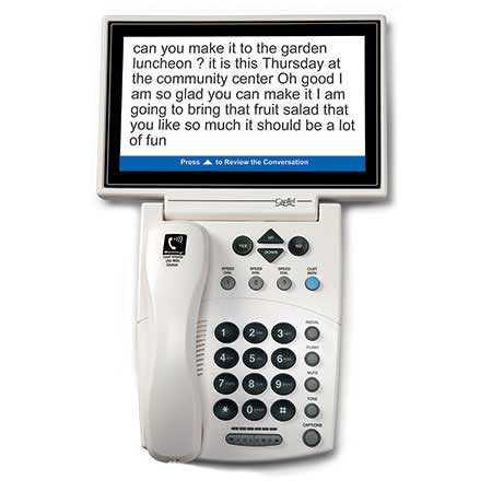 Ideal for people with low vision, who have difficulty viewing standard-sized captions, the CapTel 880i has extra large font sizes & display options for easy reading.