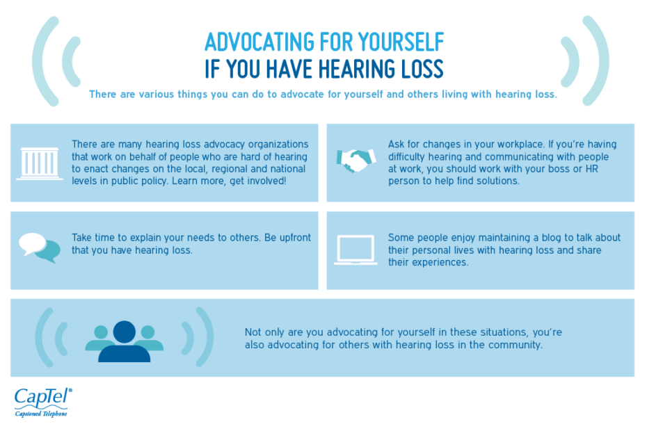 A person using sign language to communicate with a hearing loss advocate