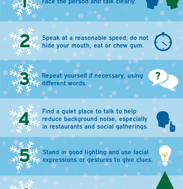 Holiday Tips for Communicating with Hearing Loss - Helpful strategies for effectively communicating during the holidays for individuals with hearing loss.