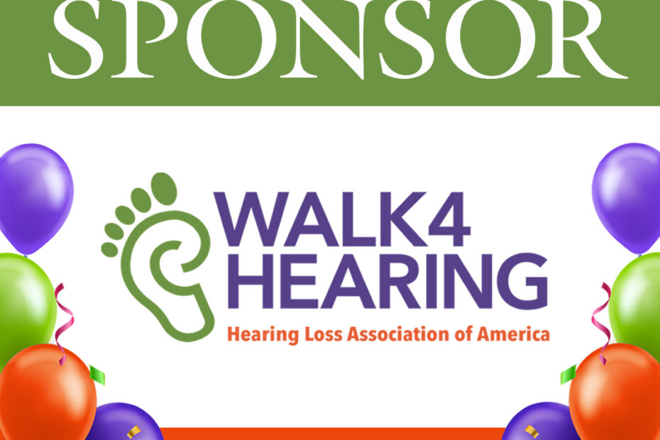 A group of people participating in a walk4hearing event organized by the Hearing Loss Association of America.