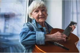 Image of a person doing brain exercises to improve cognitive health and mental fitness.