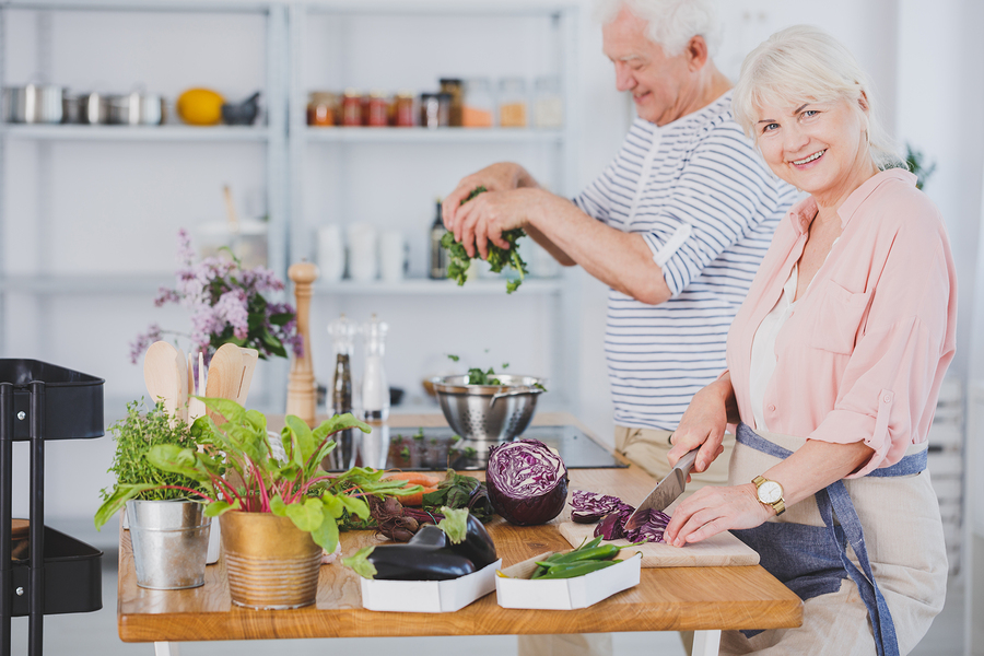 Senior woman enjoying a hobby in 2020