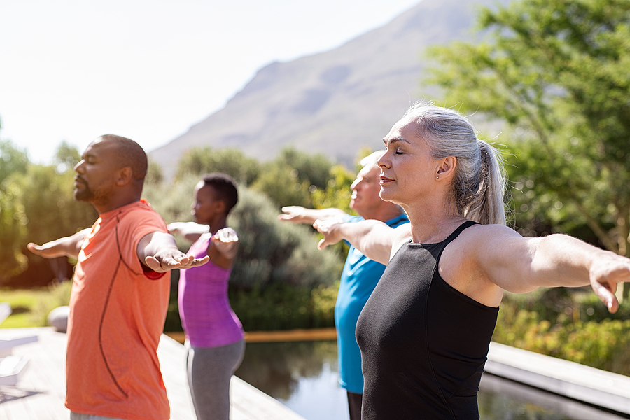 A person practicing mindfulness to improve mental health and relieve stress.