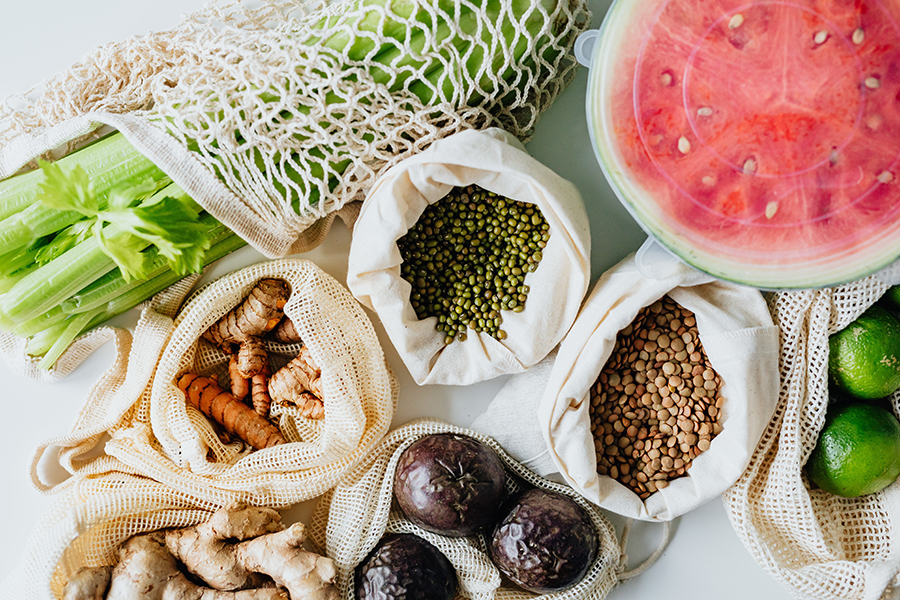 A close-up image of various vitamins and supplements