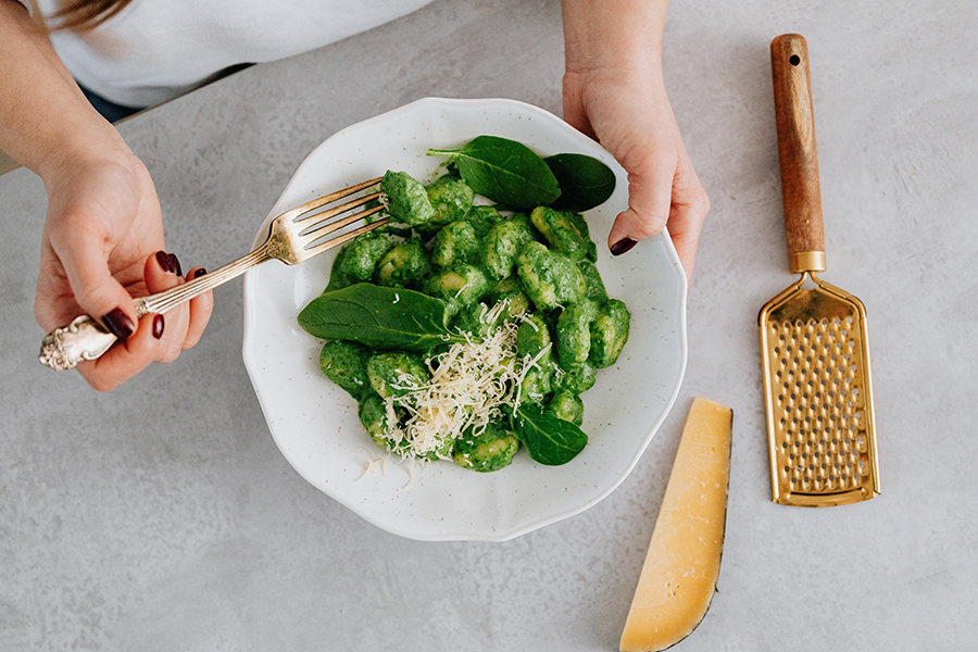 A variety of fresh green vegetables