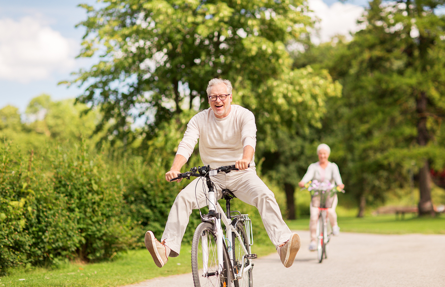 Image of a couple discussing retirement planning and financial security