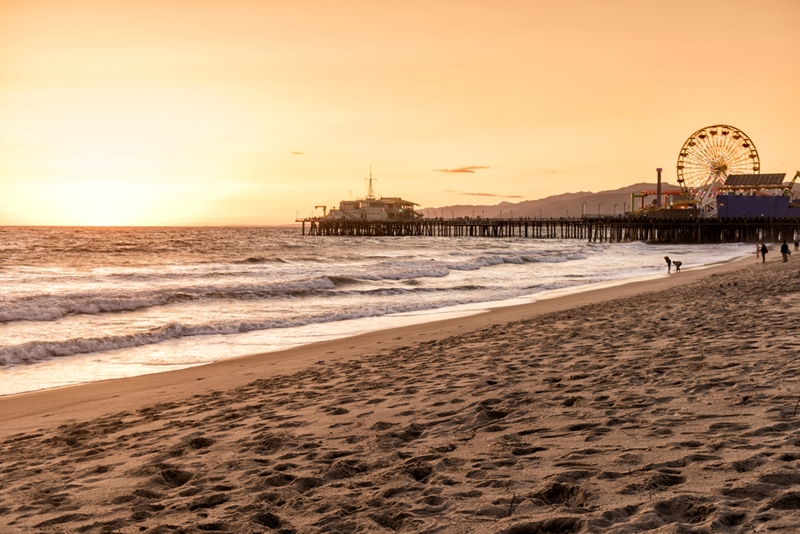 Santa Monica Pier is a great spot to watch the sunset.